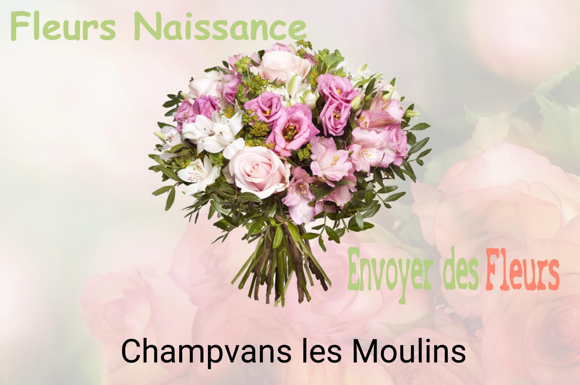 Bouquet de fleurs de naissance livré à Champvans-les-Moulins