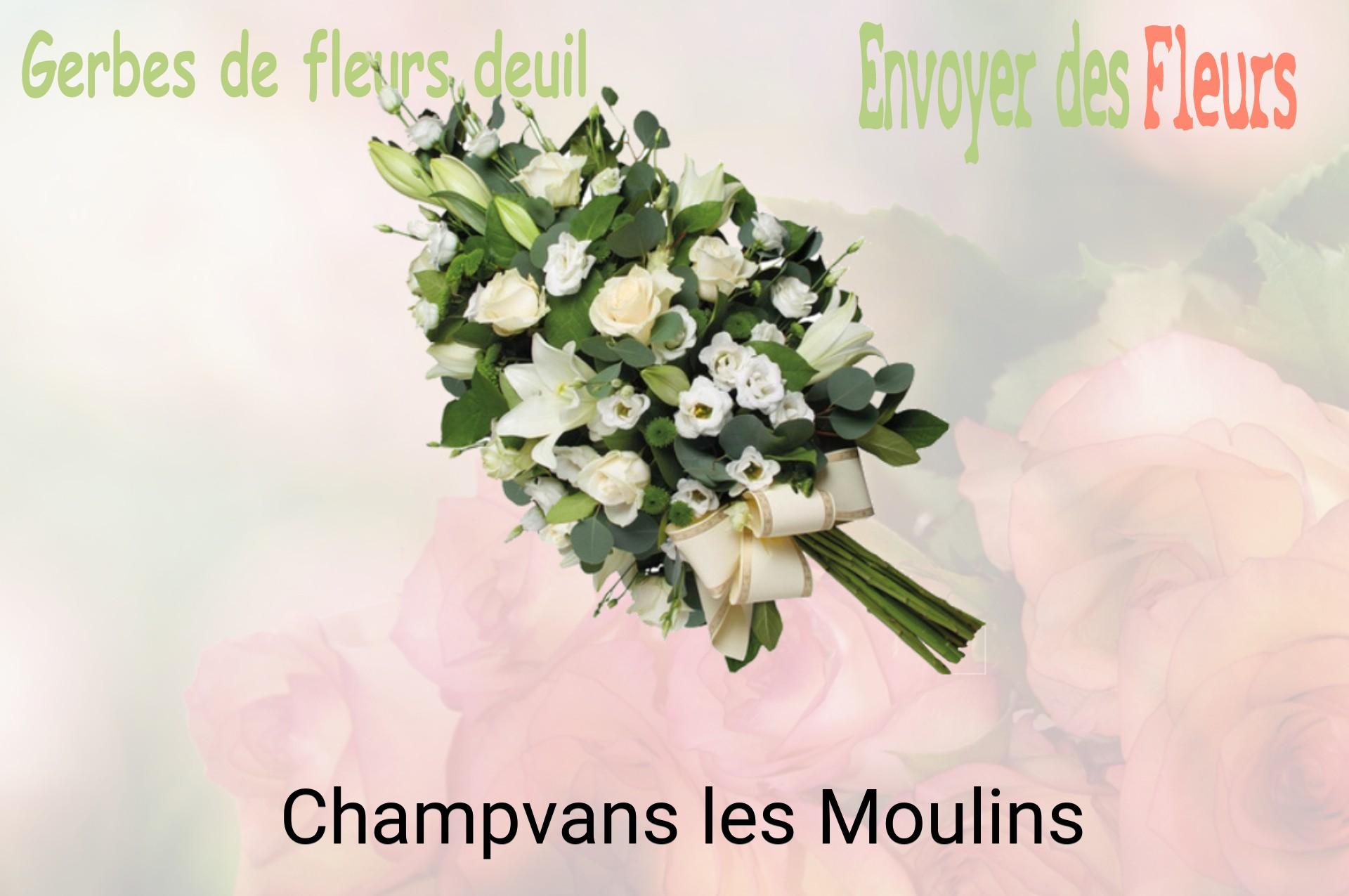 Gerbe de fleurs de deuil livrée à Champvans-les-Moulins